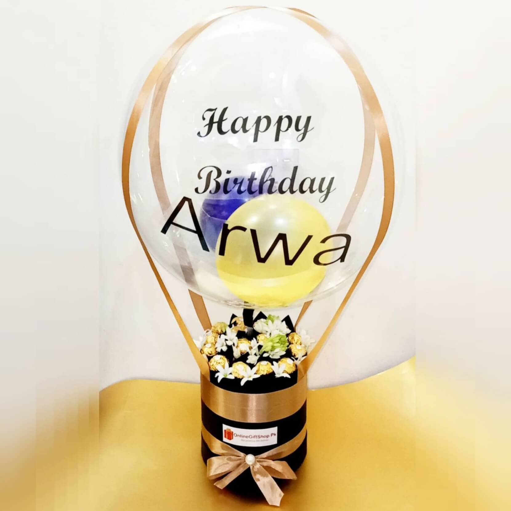 Golden Chocolate Balloon Basket